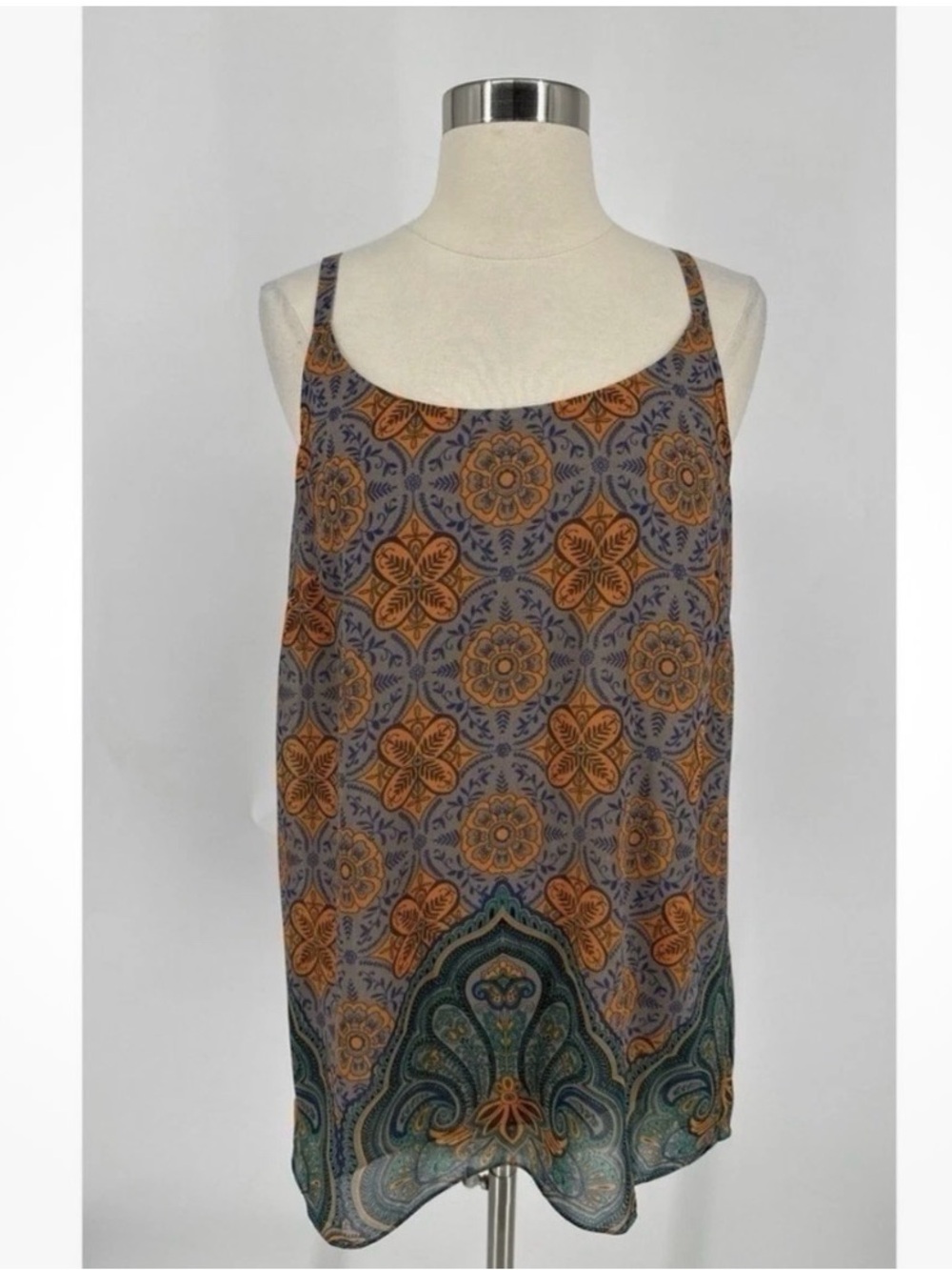Cabi Sleeveless Patterned Scoop Neck Tank Top